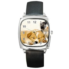 Dog2 Square Metal Watch