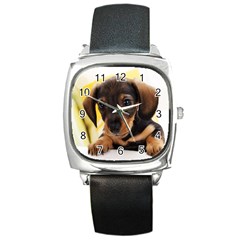 Dog3 Square Metal Watch