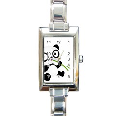 Panda3 Rectangular Italian Charm Watch