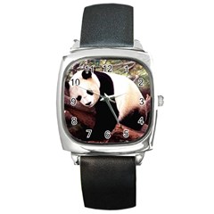 Panda1 Square Metal Watch by designergaze