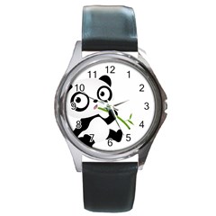 Panda3 Round Metal Watch