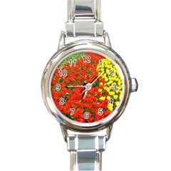 Flower1 Round Italian Charm Watch