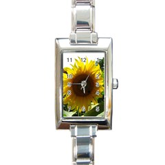 Flower2 Rectangular Italian Charm Watch