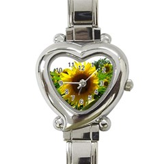 Flower2 Heart Italian Charm Watch