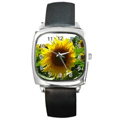 Flower2 Square Metal Watch