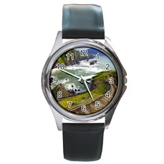 Land3 Round Metal Watch