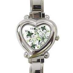 Flower1 Heart Italian Charm Watch