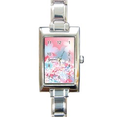 Flower2 Rectangular Italian Charm Watch