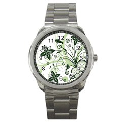 Flower1 Sport Metal Watch by designergaze