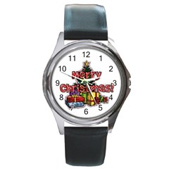 Xmas1 Round Metal Watch