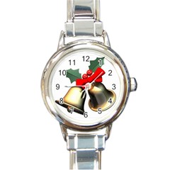 Xmas2 Round Italian Charm Watch by designergaze