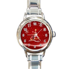 Xmas3 Round Italian Charm Watch by designergaze