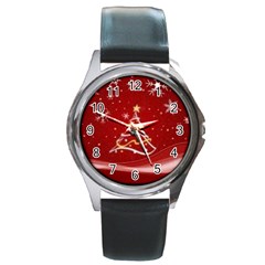 Xmas3 Round Metal Watch by designergaze