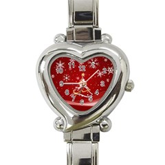 Xmas3 Heart Italian Charm Watch by designergaze