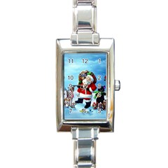 Xmas7 Rectangular Italian Charm Watch