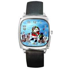 Xmas7 Square Metal Watch