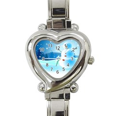 Xmas4 Heart Italian Charm Watch