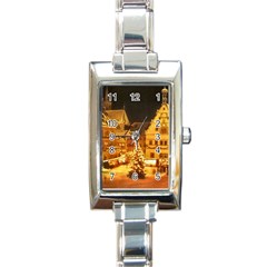 Xmas5 Rectangular Italian Charm Watch