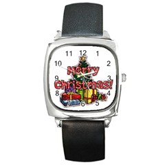 Xmas1 Square Metal Watch