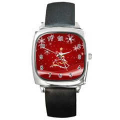 Xmas3 Square Metal Watch by designergaze