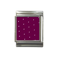 Purple White Dots Italian Charm (13mm)