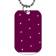 Purple White Dots Dog Tag (one Side) by PurpleVIP