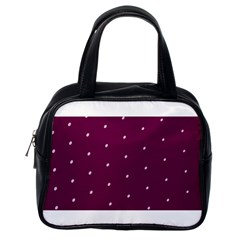 Purple White Dots Classic Handbag (one Side)