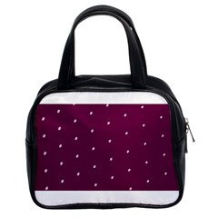 Purple White Dots Classic Handbag (two Sides)