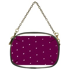 Purple White Dots Chain Purse (one Side)