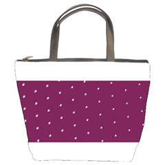 Purple White Dots Bucket Bag