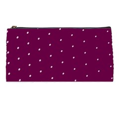 Purple White Dots Pencil Case