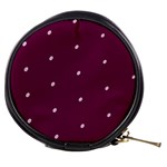 Purple White Dots Mini Makeup Bag Front