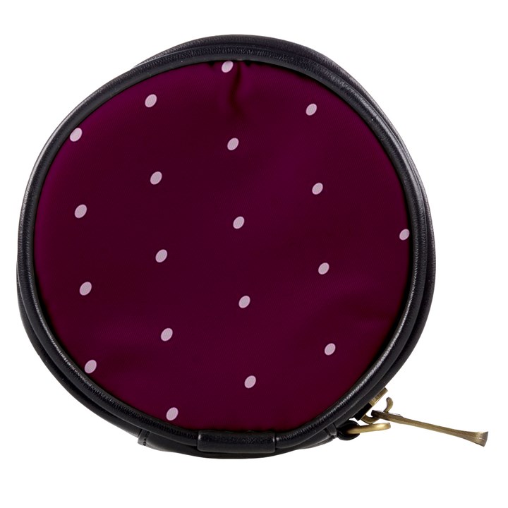 Purple White Dots Mini Makeup Bag