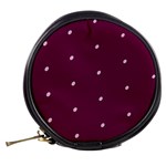 Purple White Dots Mini Makeup Bag Back