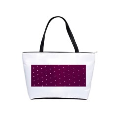 Purple White Dots Classic Shoulder Handbag by PurpleVIP