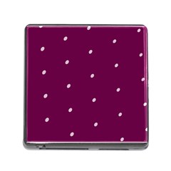 Purple White Dots Card Reader With Storage (square)