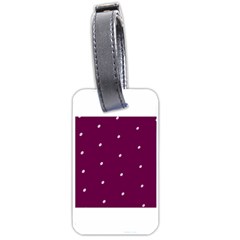 Purple White Dots Luggage Tag (one Side)