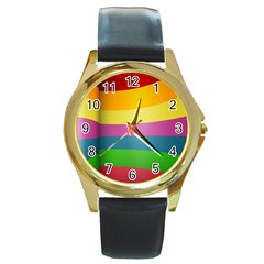 Cr8 Round Gold Metal Watch