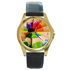 Cr4 Round Gold Metal Watch