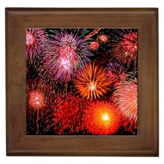 Fireworks Framed Ceramic Tile