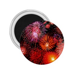 Fireworks Regular Magnet (round) by level1premium