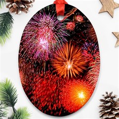 Fireworks Ceramic Ornament (oval)