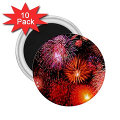 Fireworks 10 Pack Regular Magnet (round)