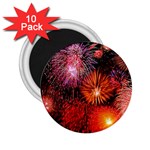 Fireworks 10 Pack Regular Magnet (Round) Front