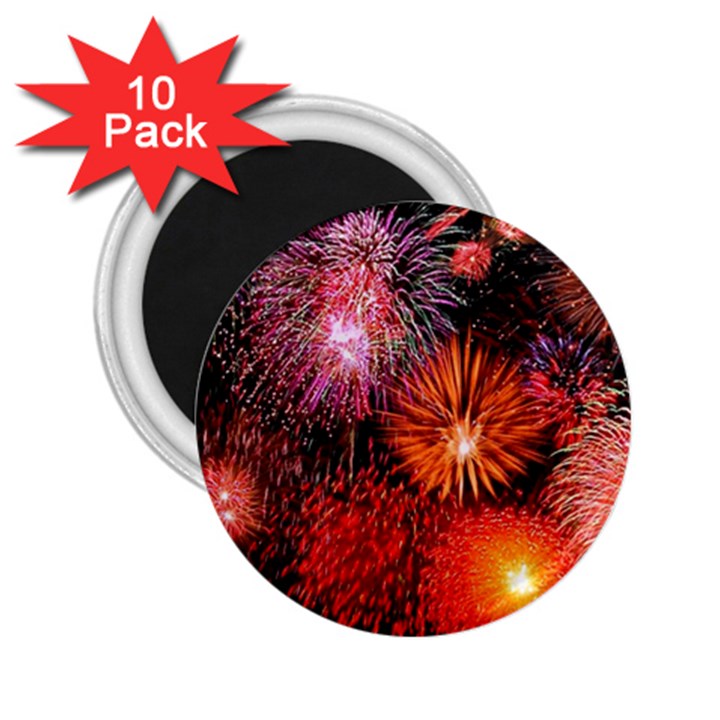 Fireworks 10 Pack Regular Magnet (Round)