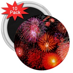 Fireworks 10 Pack Large Magnet (round)