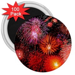 Fireworks 100 Pack Large Magnet (round)