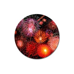 Fireworks Large Sticker Magnet (round)