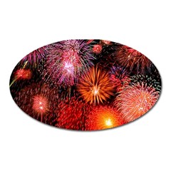 Fireworks Large Sticker Magnet (oval)