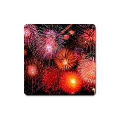 Fireworks Large Sticker Magnet (square)